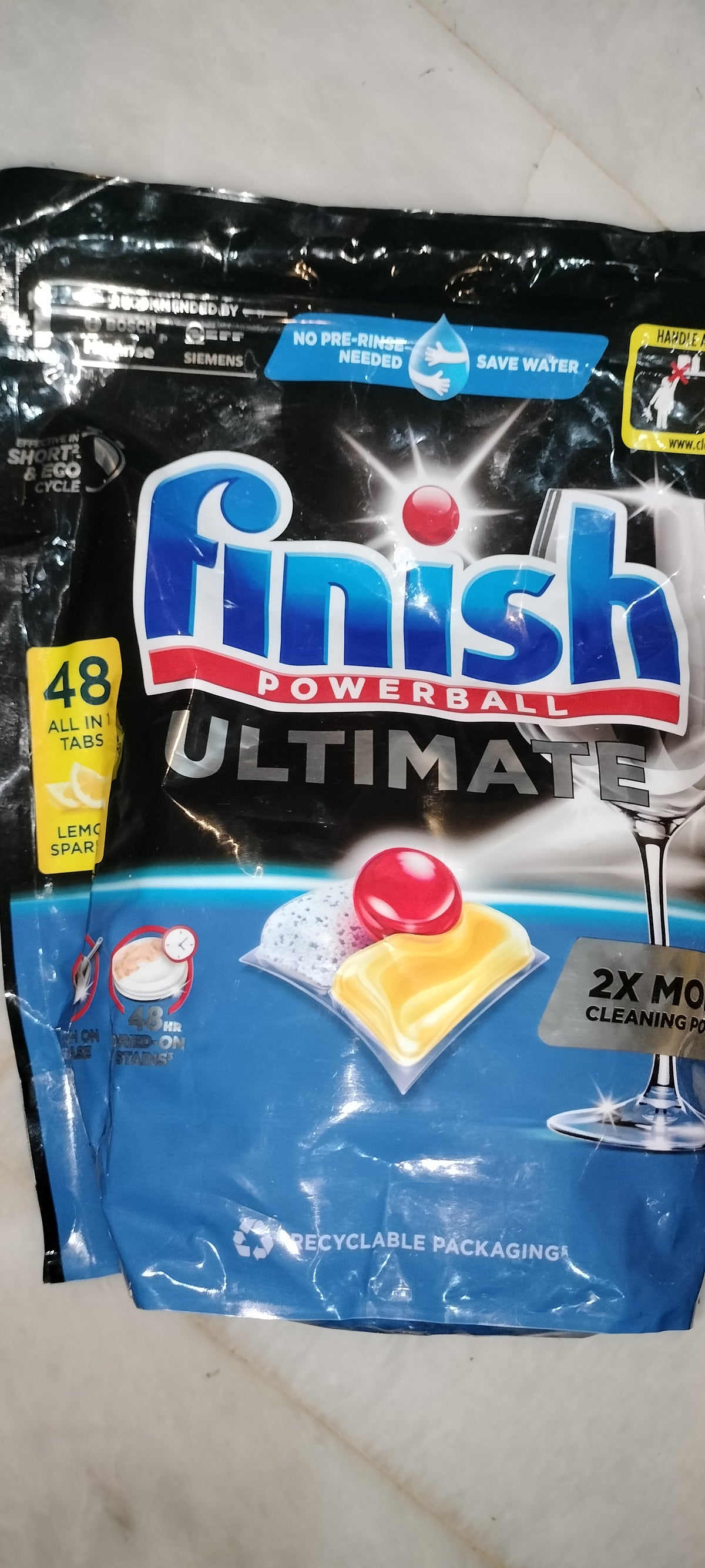 Finish powerball ultimate 48, all in 1 tabs lemon sparkle
