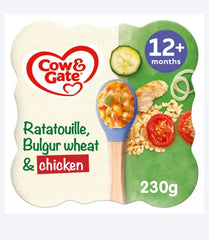 Cow & Gate Ratatouille Bulgur Wheat & Chicken Baby Food Meal 12month+, 230g