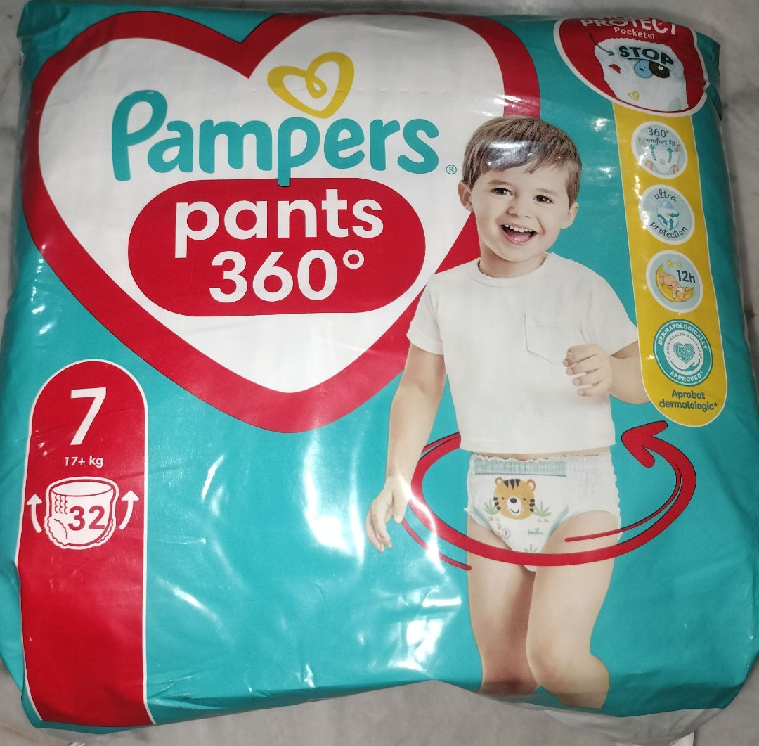 Pampers pants 360' size 7, 32pcs (imported)