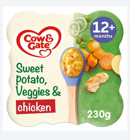 Cow and Gate Sweet potato Veggie & Chicken Baby Food Meal 12month+, 230g