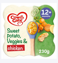 Cow and Gate Sweet potato Veggie & Chicken Baby Food Meal 12month+, 230g