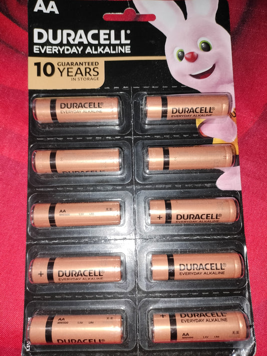 Duracell everyday alkaline AA (pack of 10)