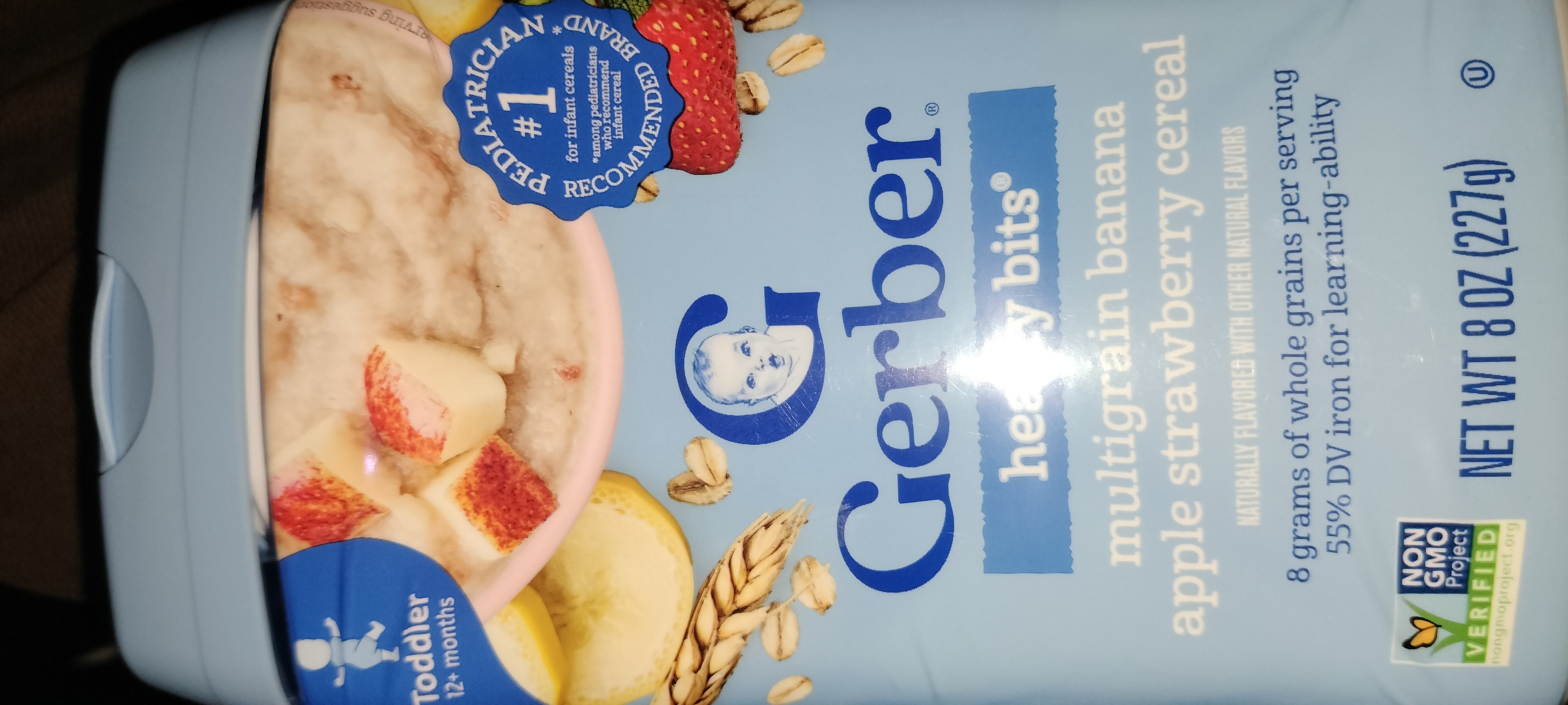 Gerber cereal Grain & Grow multi grain banana Apple strawberry 227g