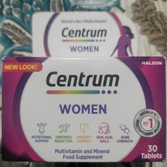 Centrum Women Tablets Multivitamin & Mineral Supplements, with 23 Essential nutrients Including Vitamin D, C, and Iron, 30 ct