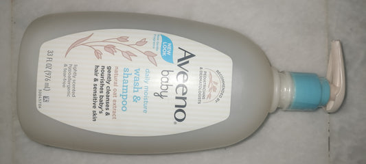 Aveeno baby daily moisture wash & shampoo 976ml