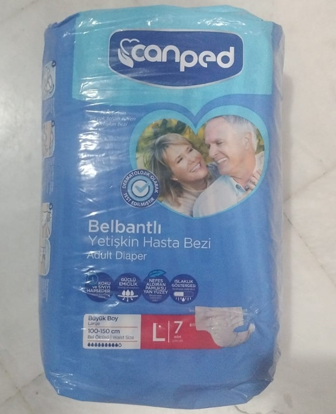 Canped adult diaper size large 7 pcs
