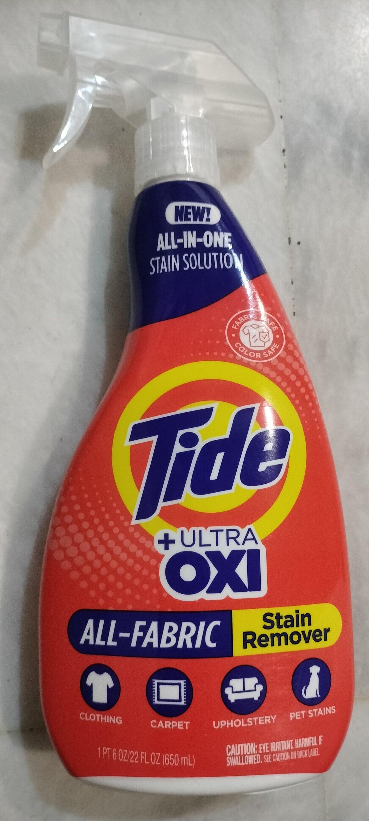 Tide ultra oxi stain remover spray all fabric 650ml