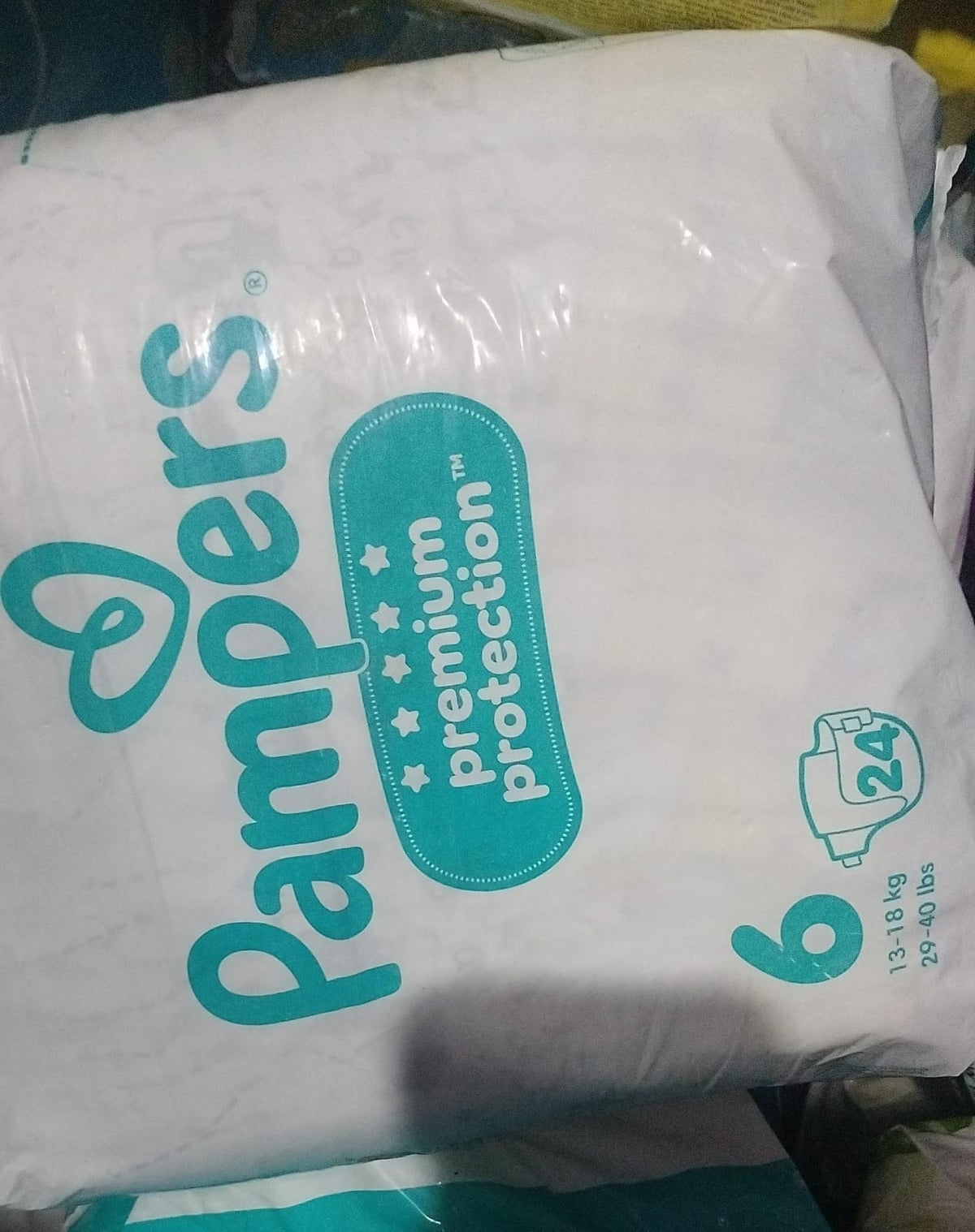Pampers premium protection diaper size 6, 24pcs