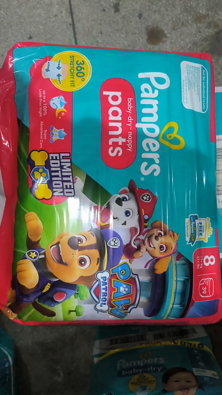 Pampers baby dry pants size 8, 39pcs