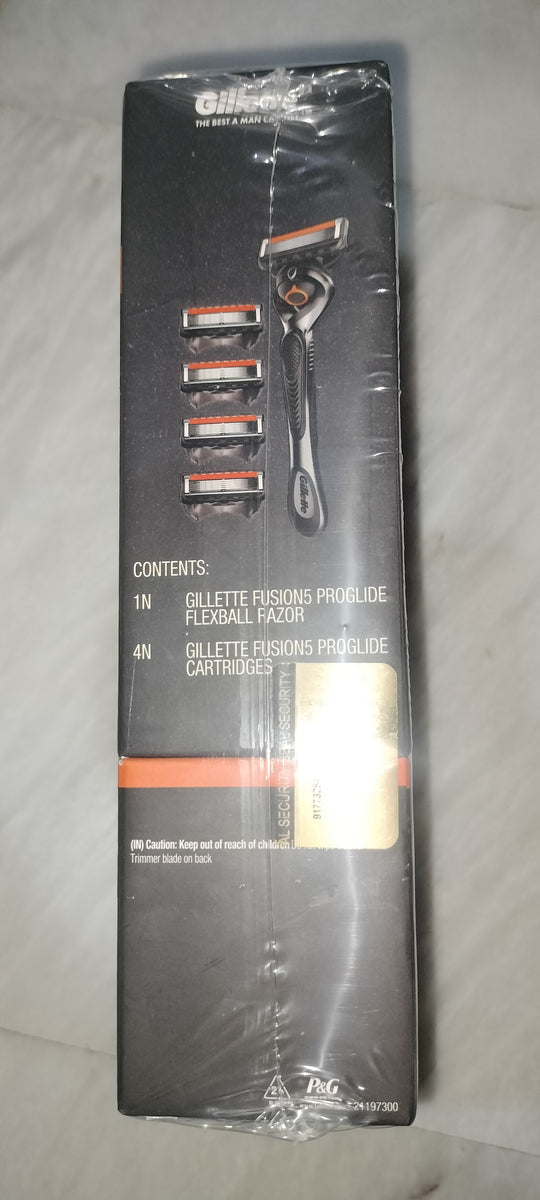 Gillette fusion 5 Proglide, 1 razor 4 cartridges