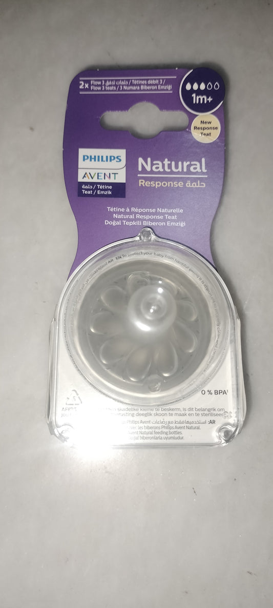 Philips Avent natural 2 x nipple 1m+