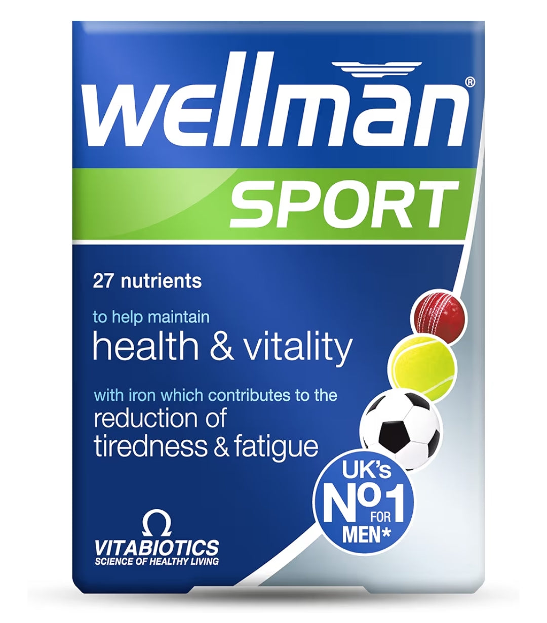 Wellman Sport Multivitamin Tablets for Men, 30 Tablets