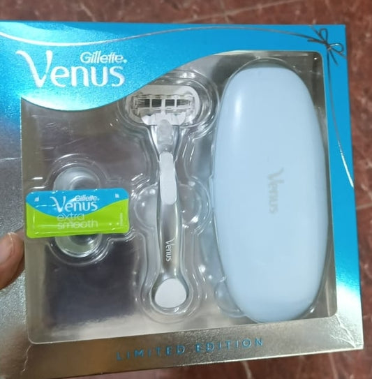 Gillette Venus extra smooth platinum 1 razor 1 cartridge 1 travel case limited edition