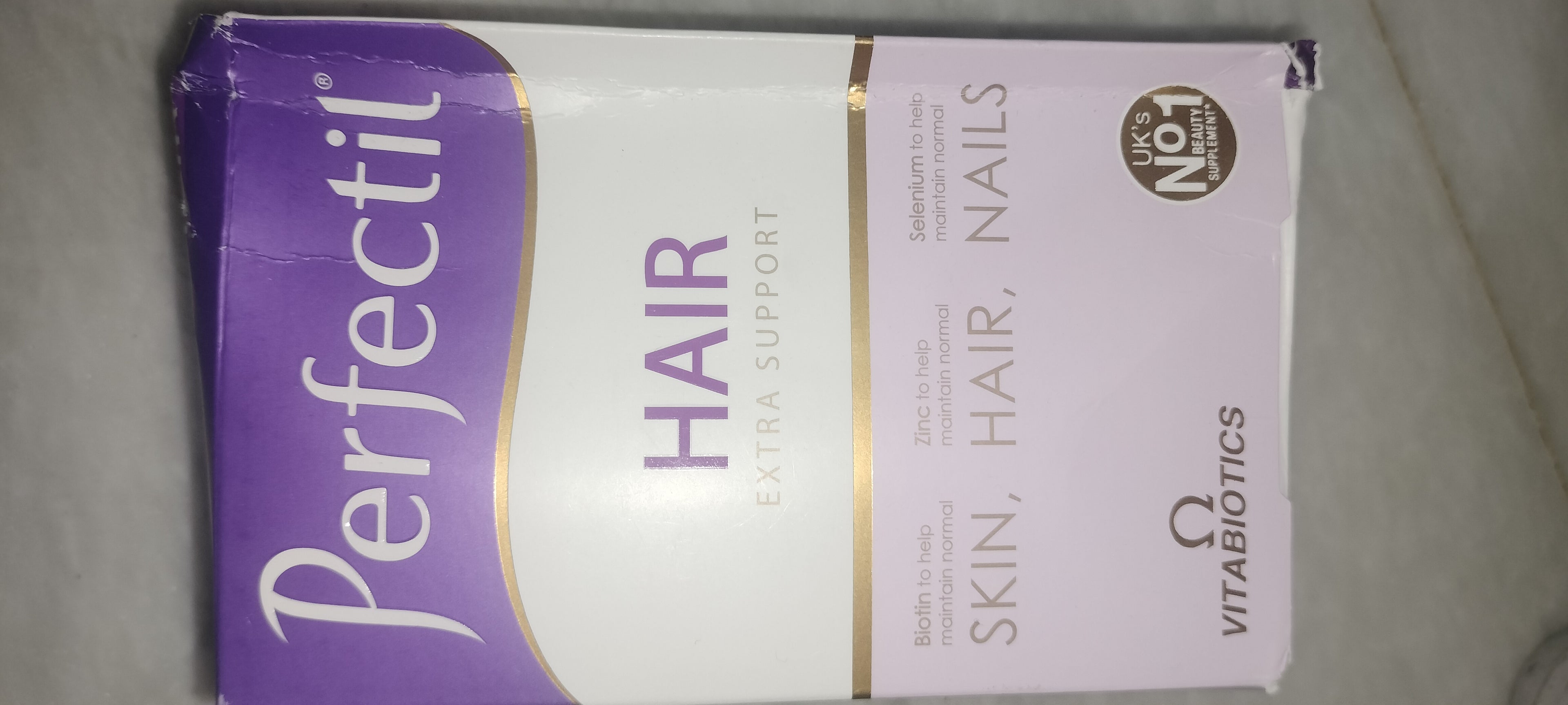 Perfectil Hair Beauty Supplement for Hair - Includes Biotin, CoQ10 & Collagen, 60 Tablets 30-Day Supply, by Vitabiotics