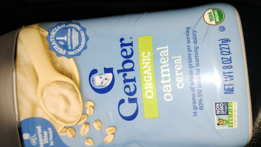Gerber organic oatmeal cereal 1st food, 227g