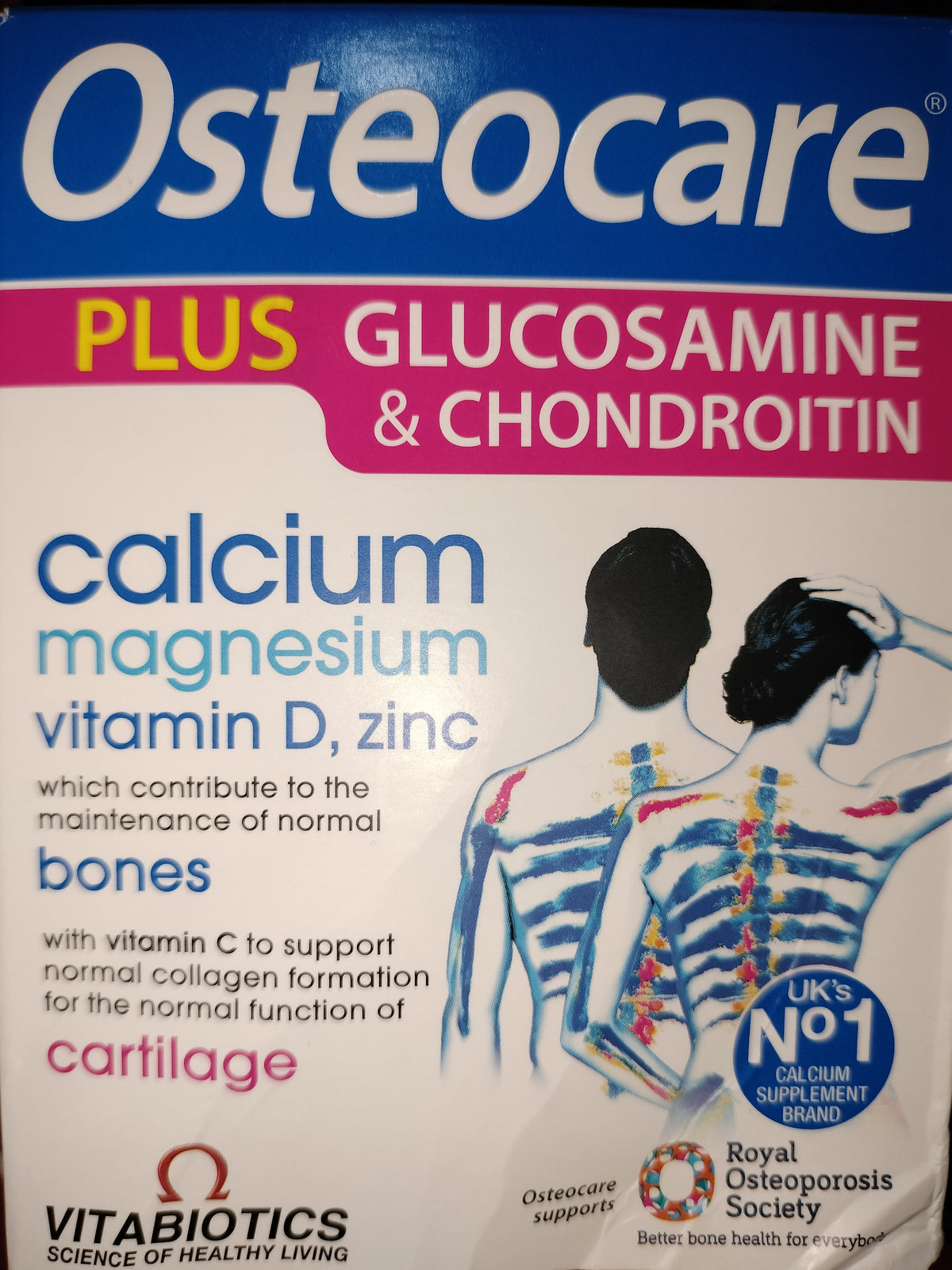 Osteocare 60 Vitabiotics Glucosamine and Chondroitin Tablets