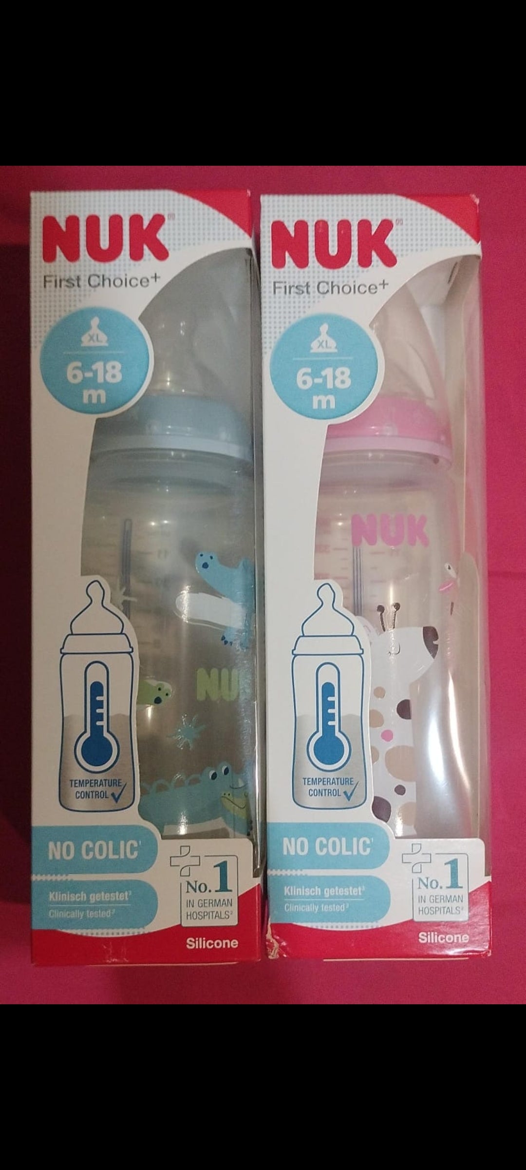 Nuk first choice plus 360ml feeder bottle with temperature controlled