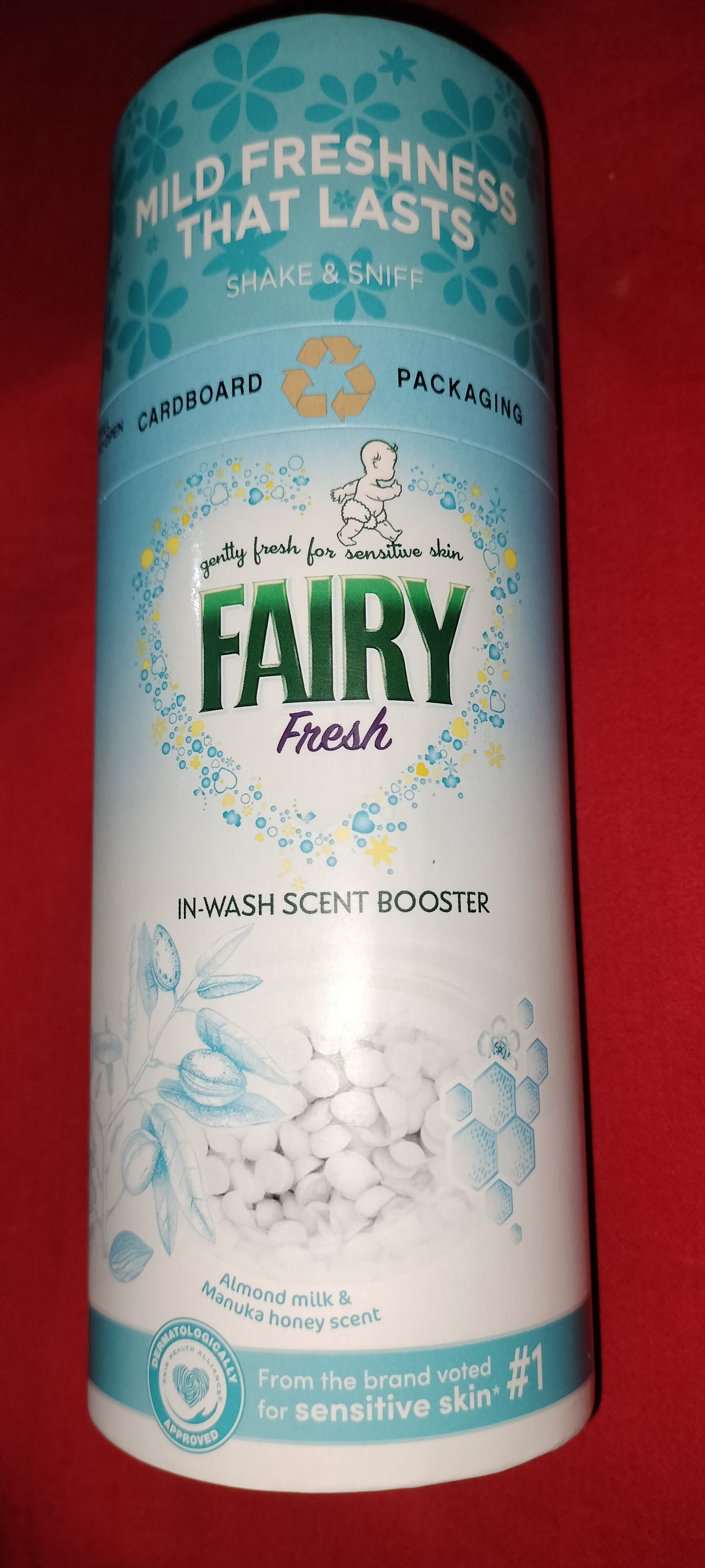 Fairy fresh in wash scent booster beads clean almond milk & manuka honey scent 176g