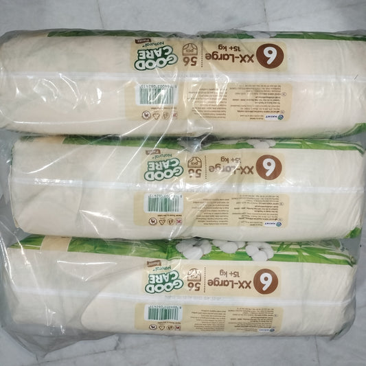 Goodcare Natural Pants Size 6 (Pack of 3) - Comfortable, Absorbent Diapers for All-Day Protection
