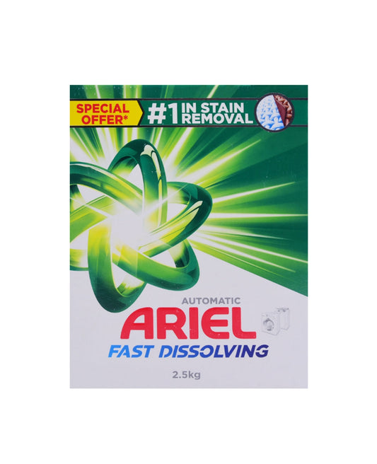 Ariel fast dissolving washing powder automatic transmission 2.5kg